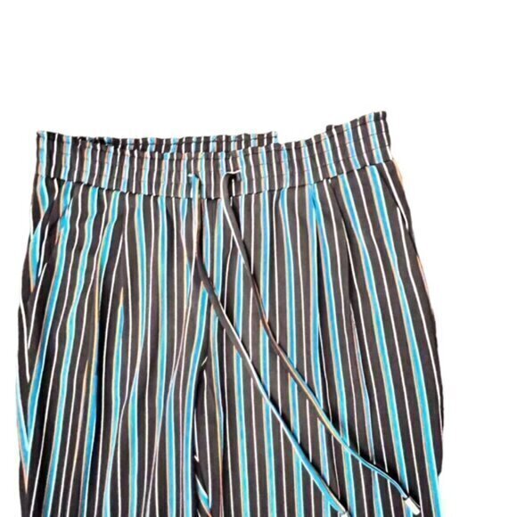 Flirtatious Colorful Lightweight Striped Pull On Pants Size‎ Medium Office NEW - Picture 4 of 11